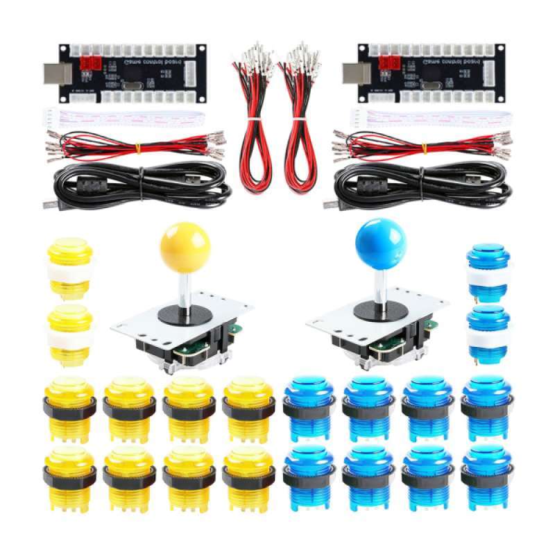 Promo 2 Player LED Arcade Games DIY Parts Kit+Encoders+Arcade Joysticks ...