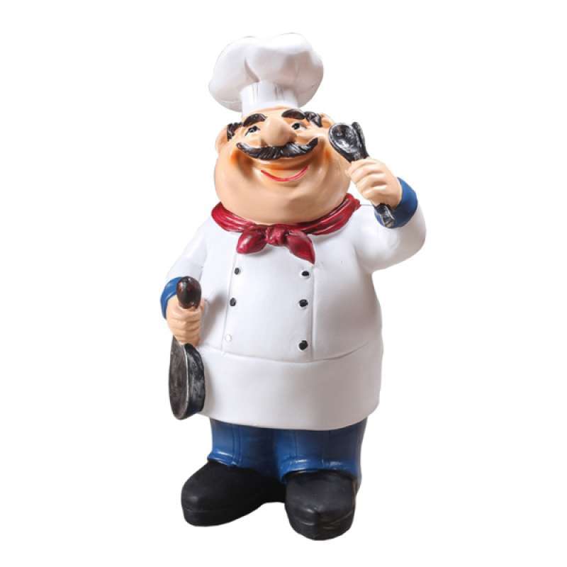 Promo Handmade Resin Chef Figurines Kitchen Decor Home Collectible