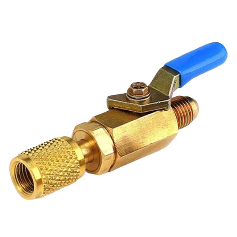 Promo R410A R134A HVAC Hose Ball Valve for 1/4“ SAE Hose Toolkit Replacement Diskon 17 di