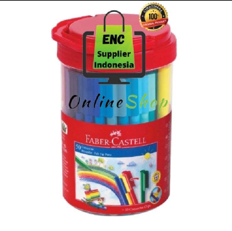Jual faber castell 50w Connector Pen fabercastell 50 warna Bucket