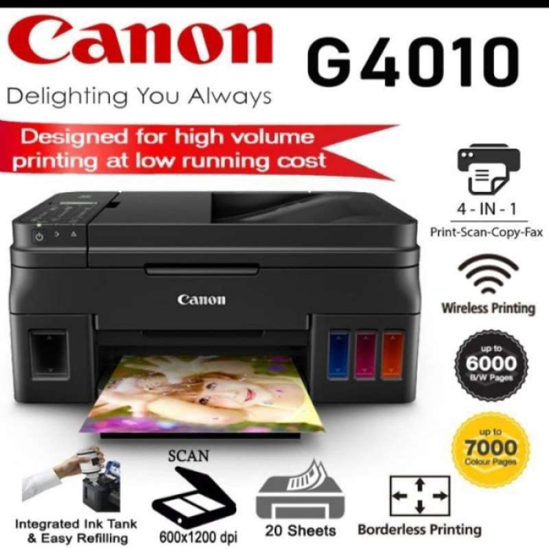 Jual Canon Pixma G4010 Printer Multifungsi Fax Wifi Adf Di Seller Itpro