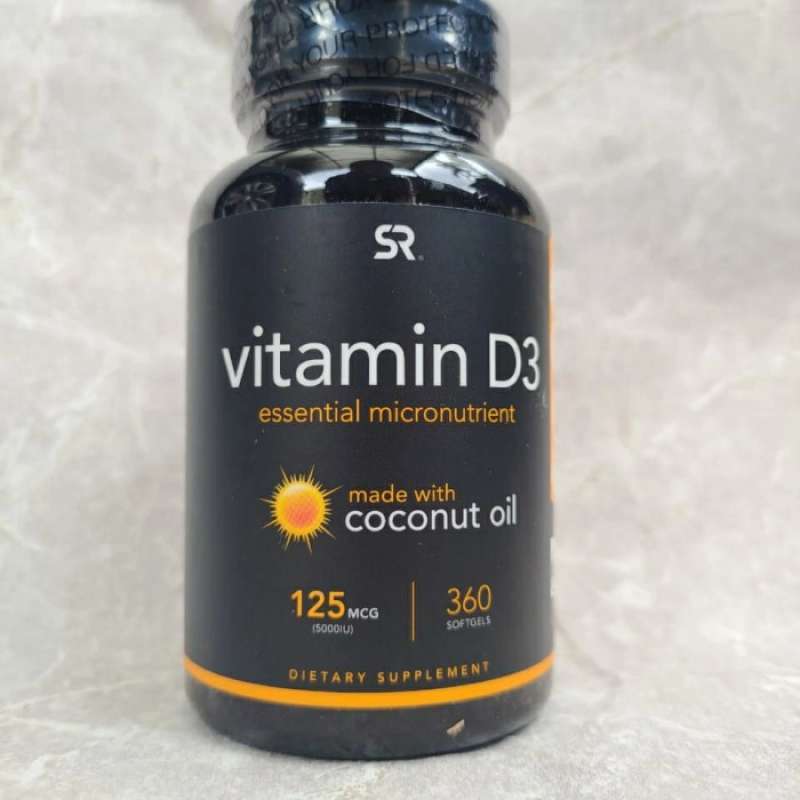 Jual Sport Research Vitamin D3 5000 Iu 360 Softgels Suplemen Vitamin ...