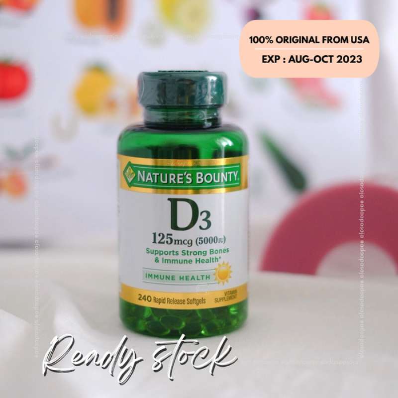 Promo Nature's Bounty vitamin D3 5000 IU 400 softgels nature bounty