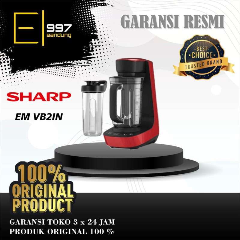 Promo VACUUM BLENDER SHARP EM VB2IN RD / EMVB2IN RD , 800 WATT 1.5 L Diskon 18 di Seller