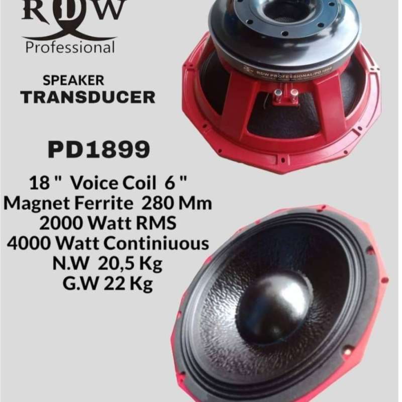 Jual Speaker Rdw 18 Inch 1899 Pd1899 18pd1899 Original Di Seller ...