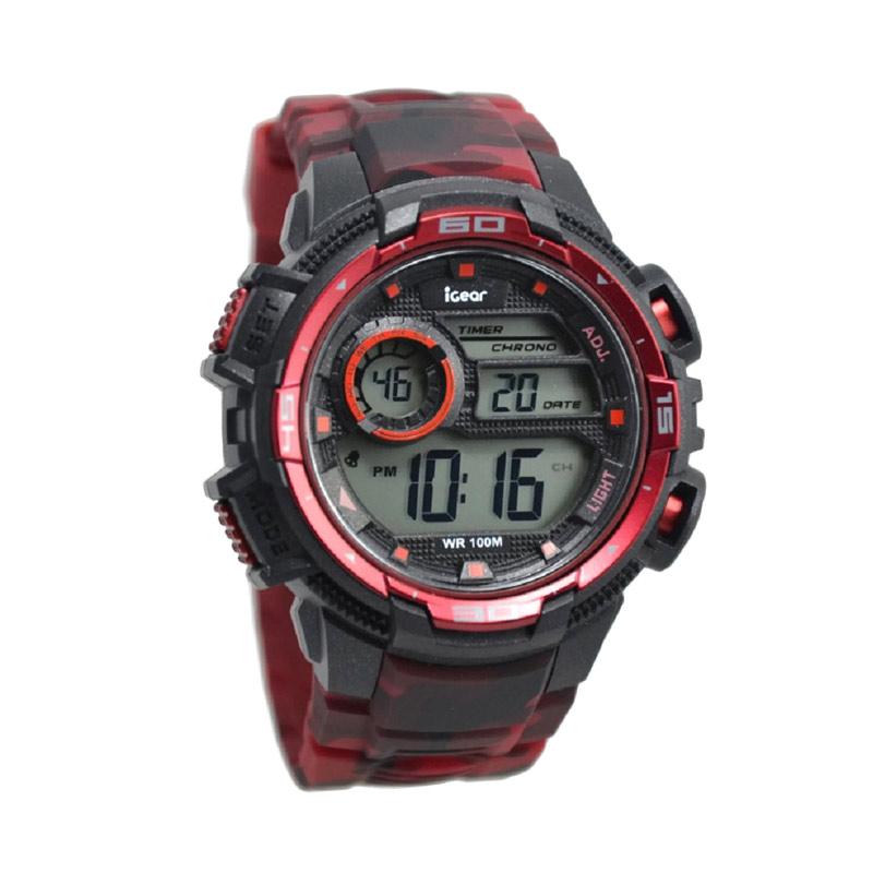 Jual IGearIGear i68-1968 Jam Tangan Pria - Hitam Merah 