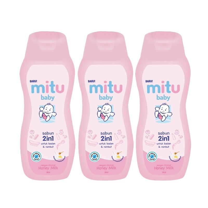 Jual Mitu Baby Bottle Sabun Mandi 2in1 [200 mL/3 Pcs