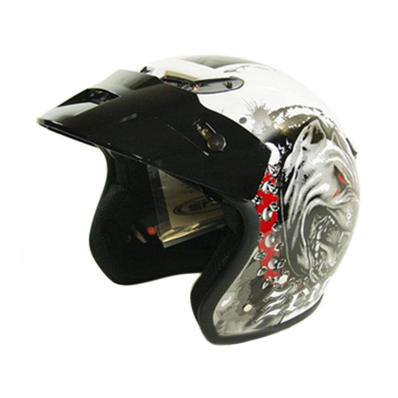 Jual Zeus Retro ZS381 Helm Half Face White/K16 di Seller BIKE MASTER
