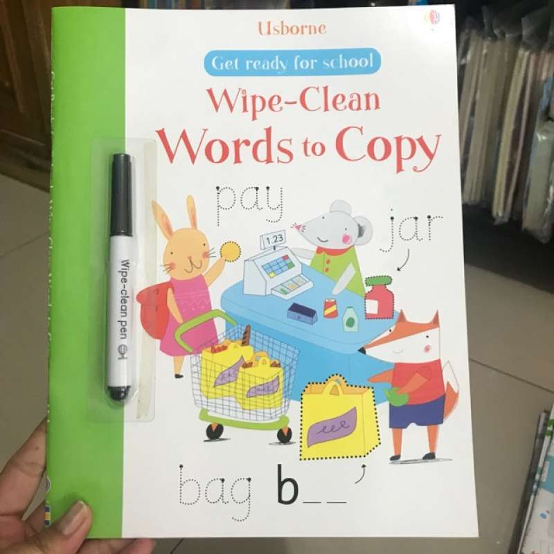 Jual Usborne wipe clean words to copy buku import anak activity