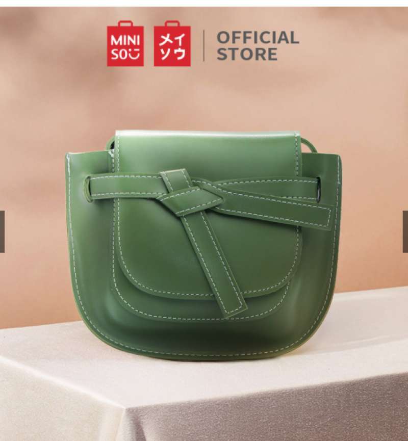 Promo Miniso Official Fashion Saddle Crossbody Bag/ Tas Selempang