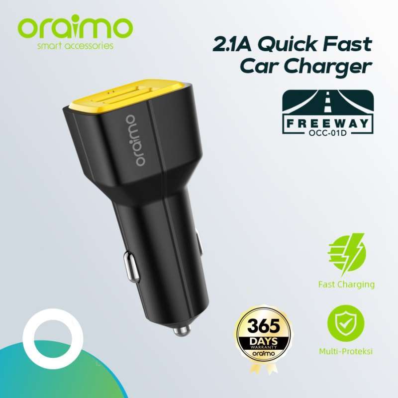 Promo Oraimo Car Charger Dual Ports Speedline Casan Colokan Mobil