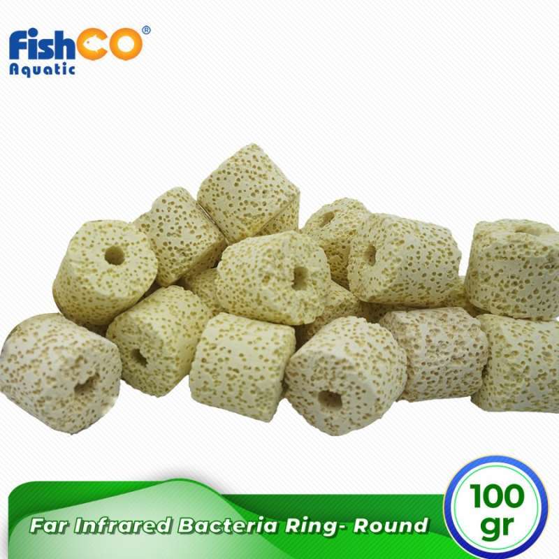 Jual Media Filter Aquarium Round Far Infrared Bacteria Ring 100gr di