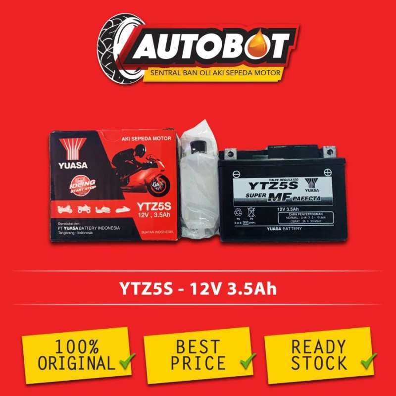 Jual AKI MOTOR YUASA YTZ5S/ AKI KERING YUASA YTZ5S/ AKI MF YUASA YTZ55S