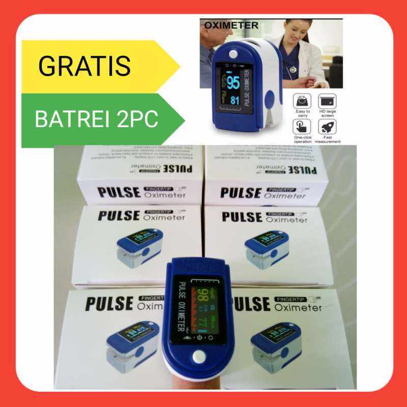 Promo Fingertip pulse oximeter spo2 Alat ukur kadar Oxygen dalam darah ...
