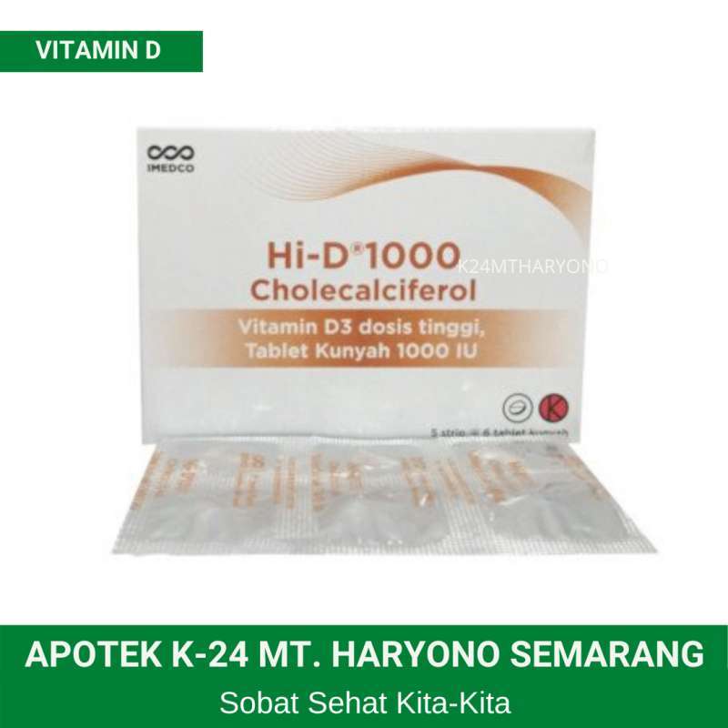 Jual HI D 1000 IU CHEW 6 TABLET VITAMIN D3 di Seller K24 MT.Haryono
