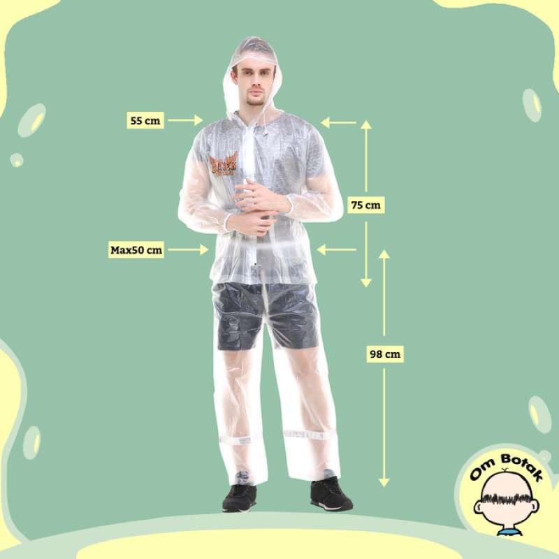 Jual IBEX Jas Hujan Jaket Celana TRANSPARAN bisa untuk APD  Hazmat di