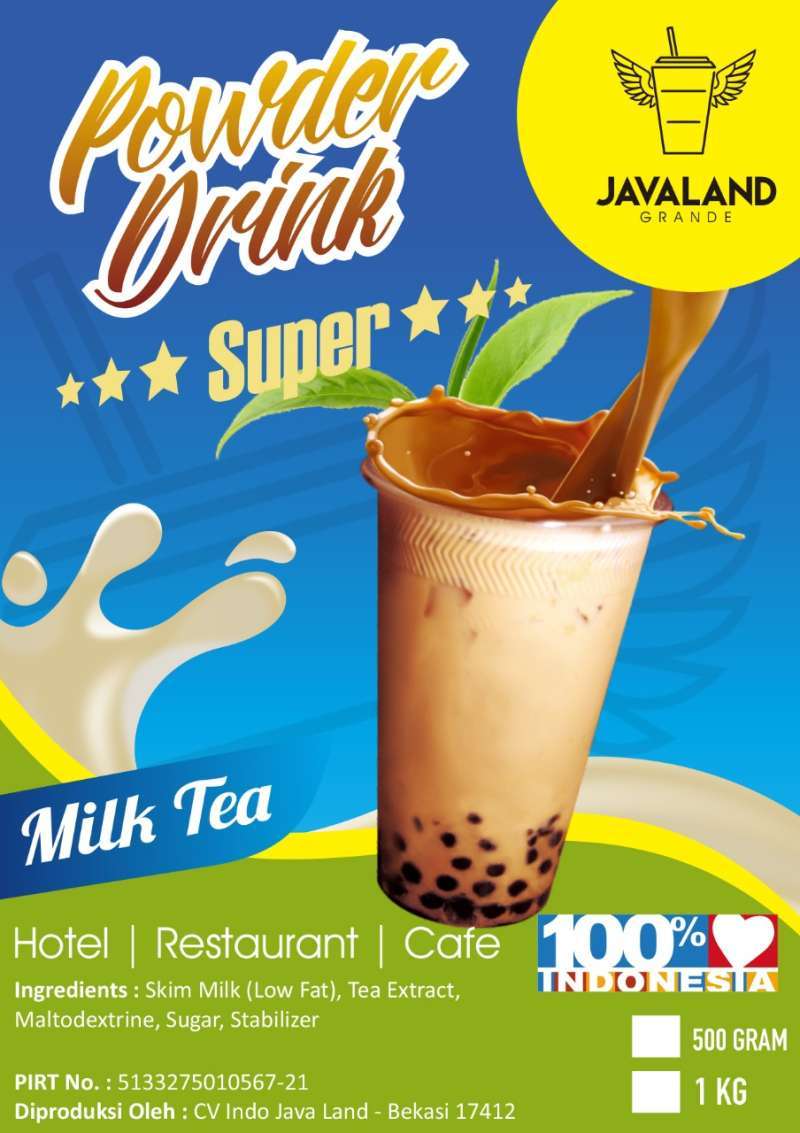 Jual Bubuk Minuman Milk Tea Super 500 Grm di Seller kedaibubukmalang