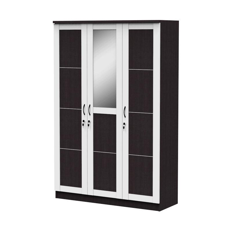 Jual Best Furniture Simply Lemari Pakaian 3 Pintu Putih 