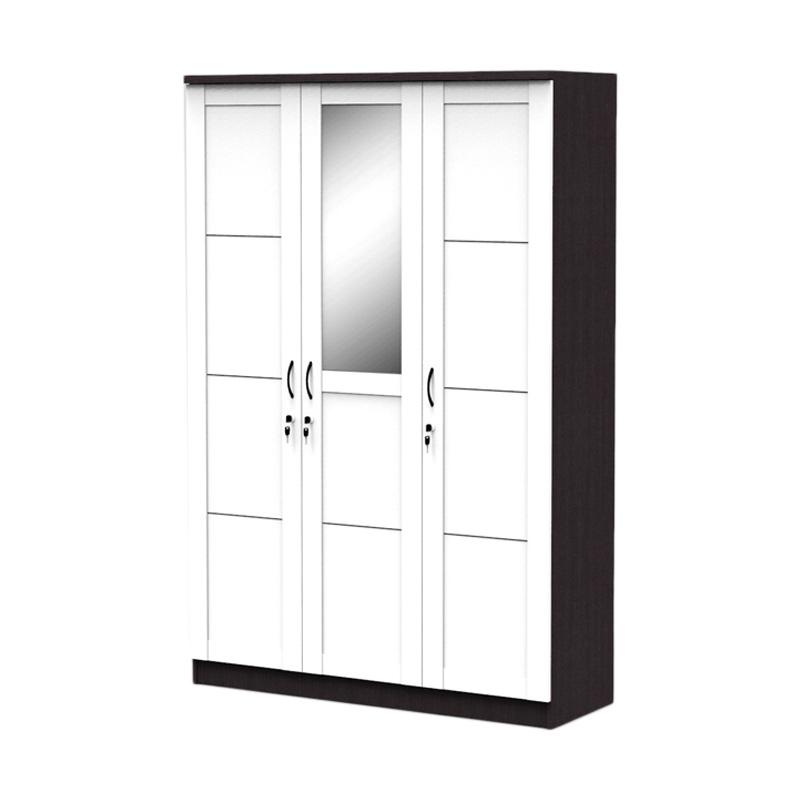 Jual Best Furniture  Simply Lemari  Pakaian  3 Pintu Putih 