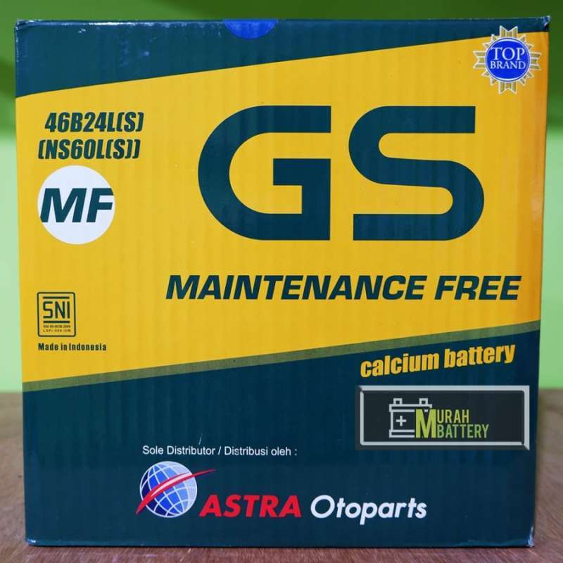 Jual Aki Mobil GS ASTRA Type GS MF NS60LS 45AH 12 V GSMF NS60LS 55680