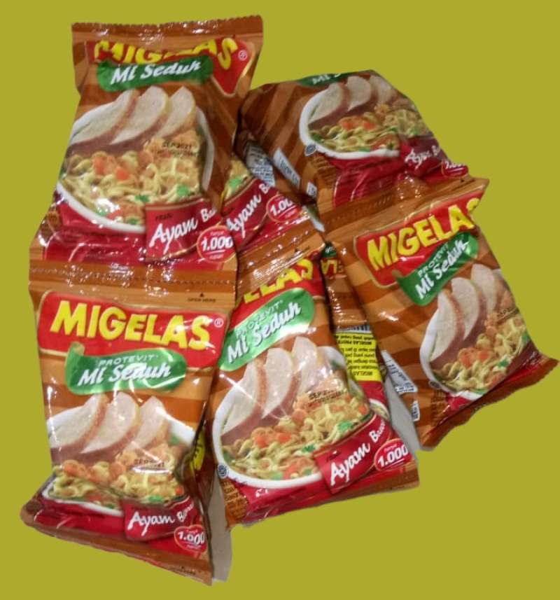 Jual 1 Renceng - Migelas Ayam Bawang Mi Instan 28gr [10 Sachets] di ...