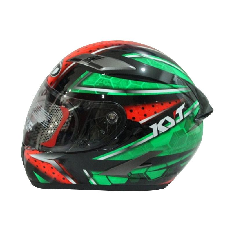 Jual Helm Full Face KYT Vendetta 2 All Star Black/Red/Green Fluo L