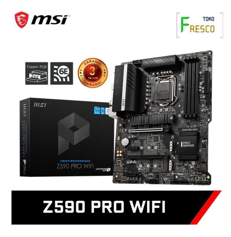 Jual Motherboard MSI Z590 Pro WiFi |Intel Socket LGA 1200|DDR4|Micro ...