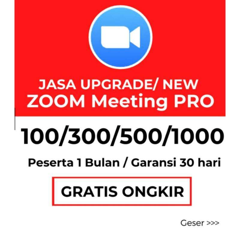 Jual ZOOM MEETING PRO 300 peserta 1 bulan di Seller Zoom Techonlogy