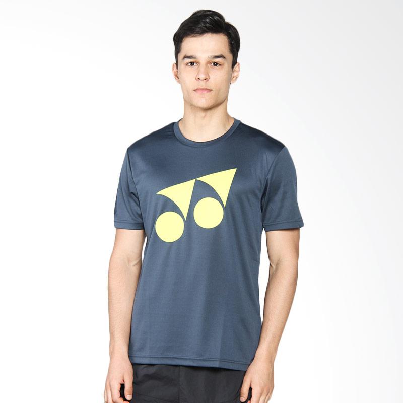 Jual YONEX Navy Round N   eck Men T-Shirt Kaos Badminton