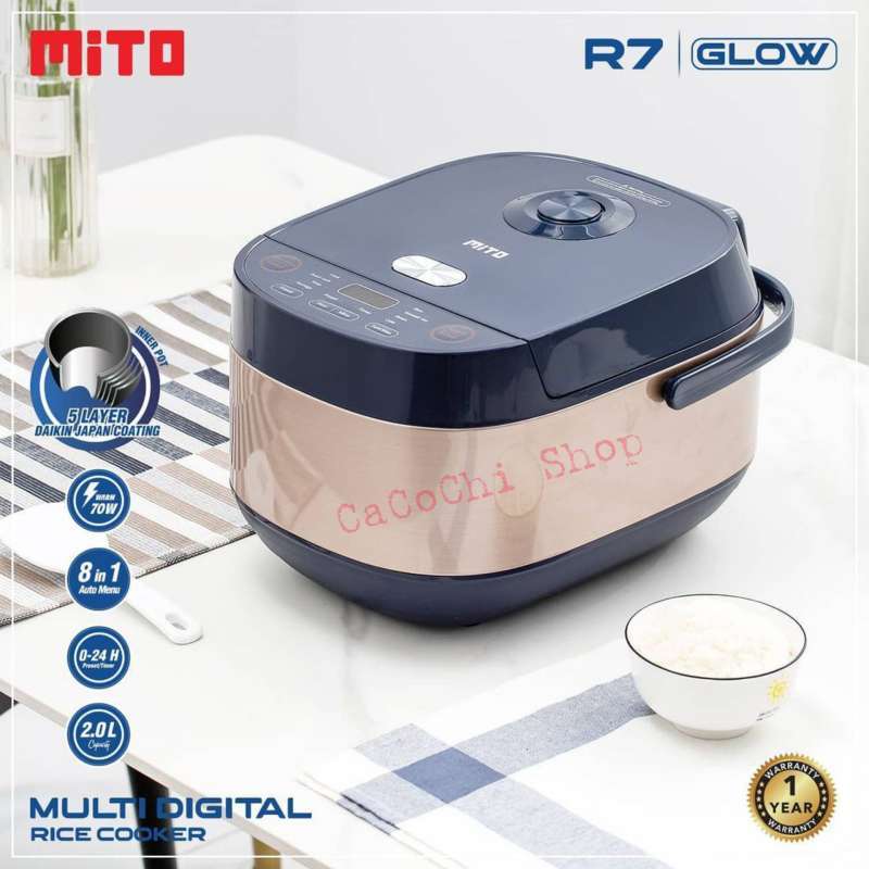 Jual Mito Rice Cooker R7 Glow Multi Digital 2L Dark Gold di Seller