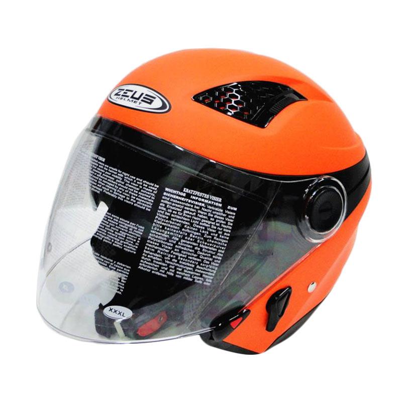 Jual Zeus ZS610 Helm Half Face Matt Orange di Seller Doctor Helm
