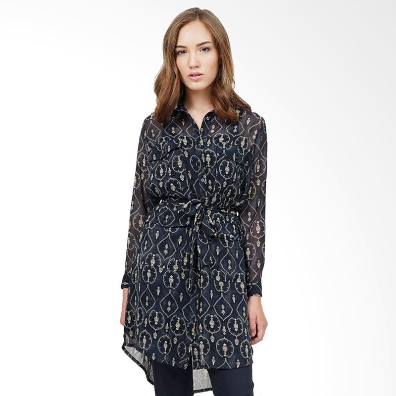 Jual Minimal Chakra Sheer Dress Wanita - Blue Terbaru