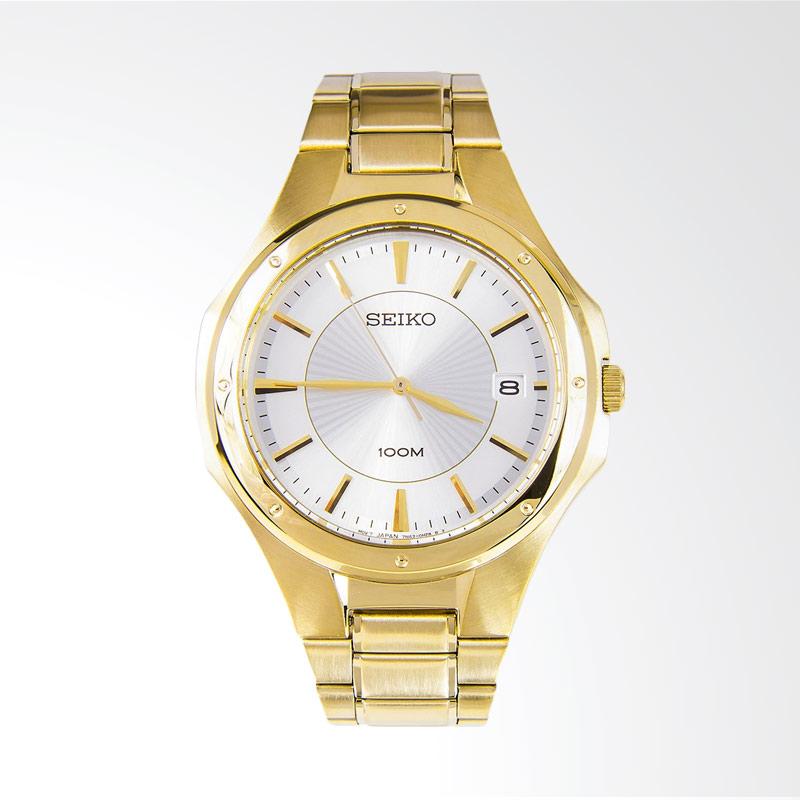Jual Seiko Stainless Steel Jam Tangan Pria - Emas SGEF64 