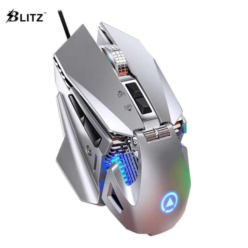 Jual Mouse Gaming G10 Mechanical Drag Click Wired Mouse Silver Di