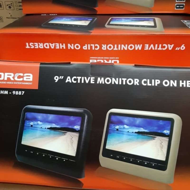 Jual Monitor Tv Headrest Belakang Jok Mobil Clip On Orca 9 Full Hd di