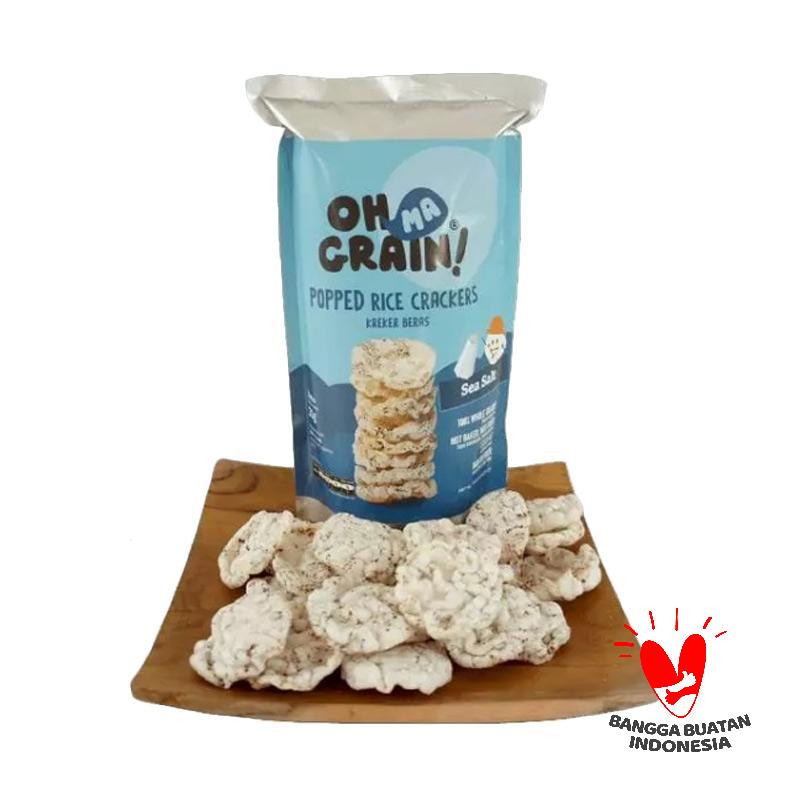 Jual Oh Ma Grain! Popped Rice Cracker Keripik Beras Garam Laut Di