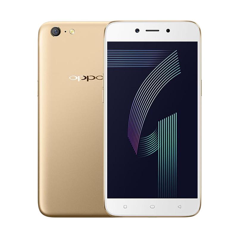 Jual O   PPO A71 Smartphone - Gold [16 GB/3 GB] + Free Selfie Stick - Gold