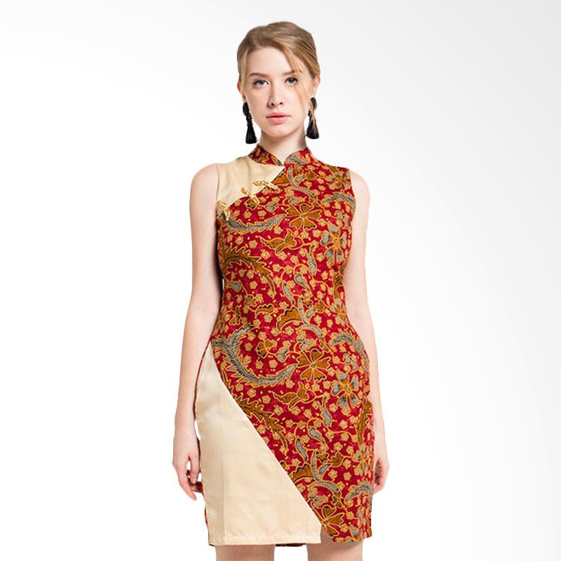 Jual Rianty Hyuna Batik Dress Wanita - Red Online - Harga