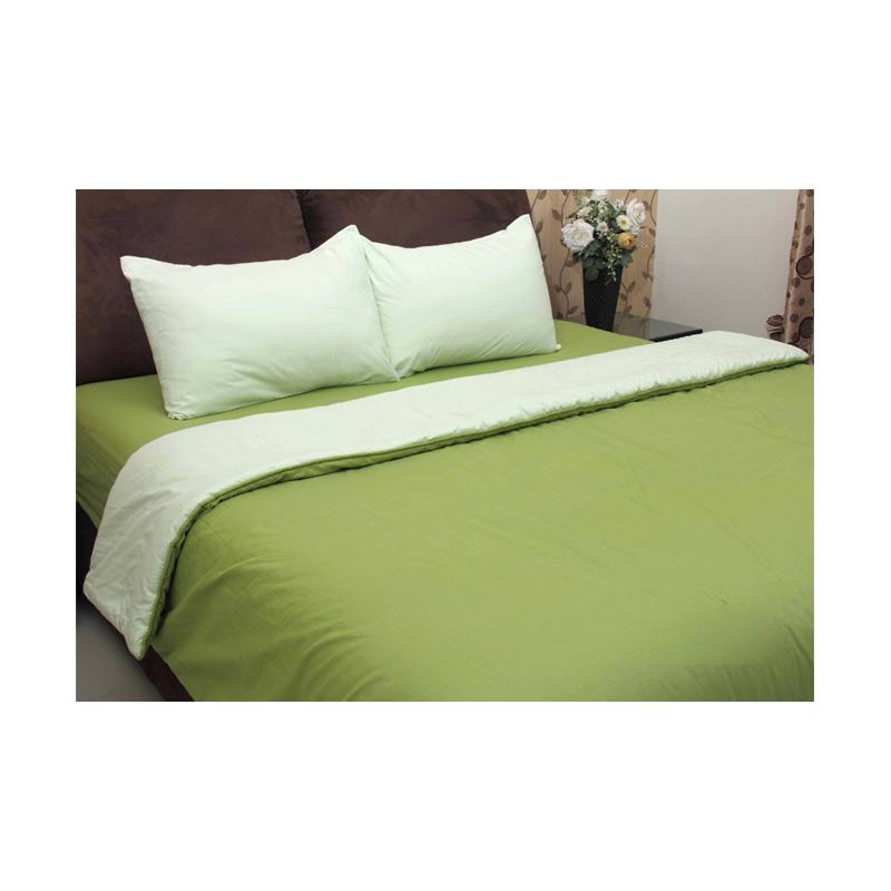Jual Chelsea Gold Polos Set Sprei dan Bed Cover Green Lake 200 X