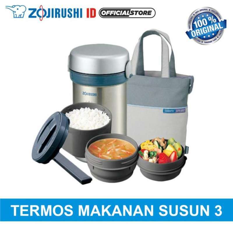 Promo Zojirushi Set Tempat Makan Slnc09 St [3 Susun] Diskon 15 Di