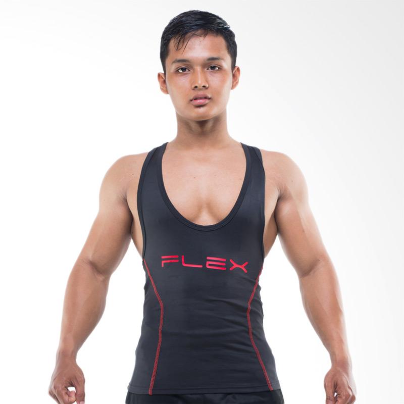Jual FLEX Red Print Logo Low Cut Singlet Olahraga Pria