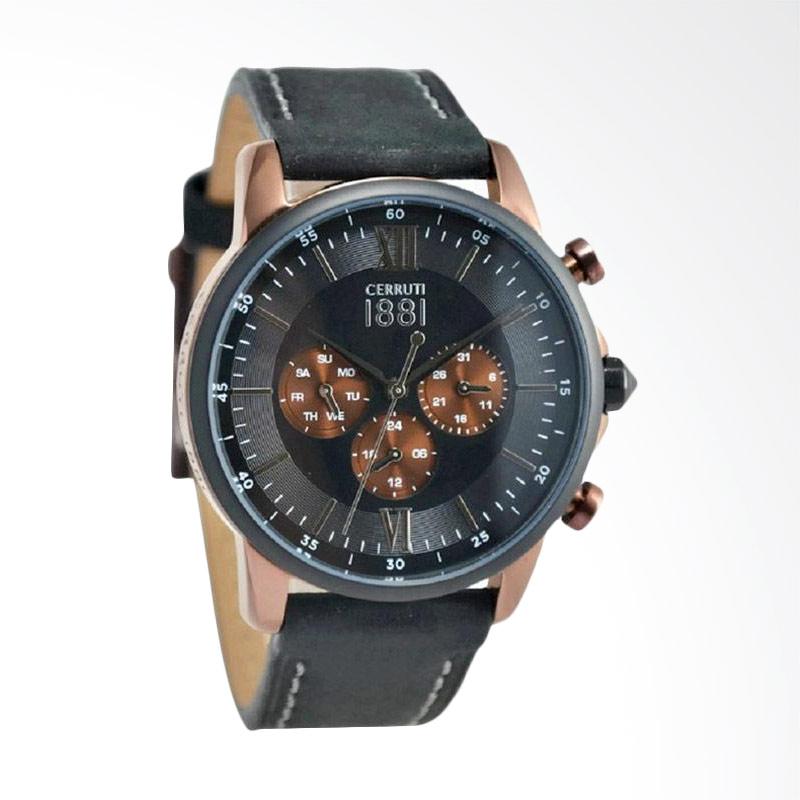 jual cerruti leather jam tangan pria black brown jual cerruti leather jam tangan pria black brown