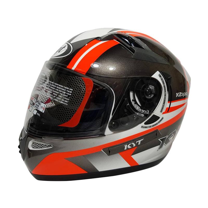 Jual KYT K2 Rider 2 Double Visor Helm Full Face White Gun Metal Red
