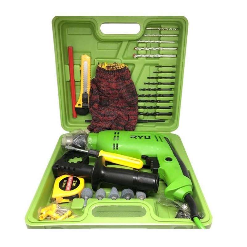 Jual Ryu Impact Drill RID13 1REB Koper Set Set Bor Beton [13 mm/ 27 pcs