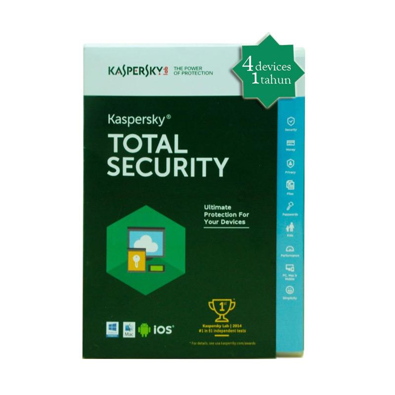 Jual Kaspersky Total Security 2021 Software [4 PC/ 1Tahun