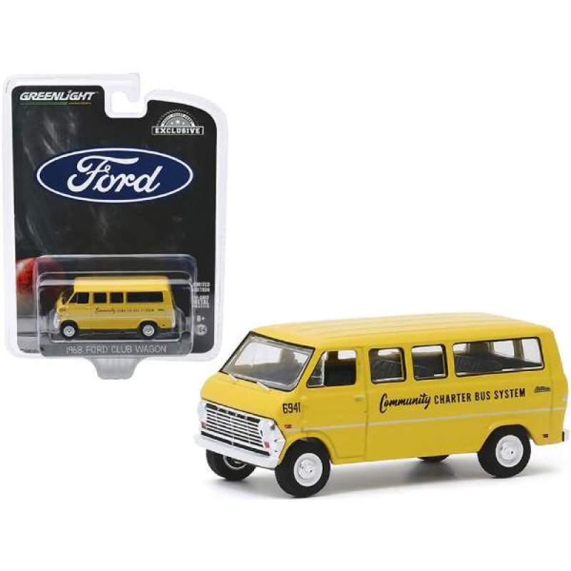 Modellino 1/64 GreenLight 1968 Ford Club Wagon Bus Airport Express Shuttle 54040D - Foto 2
