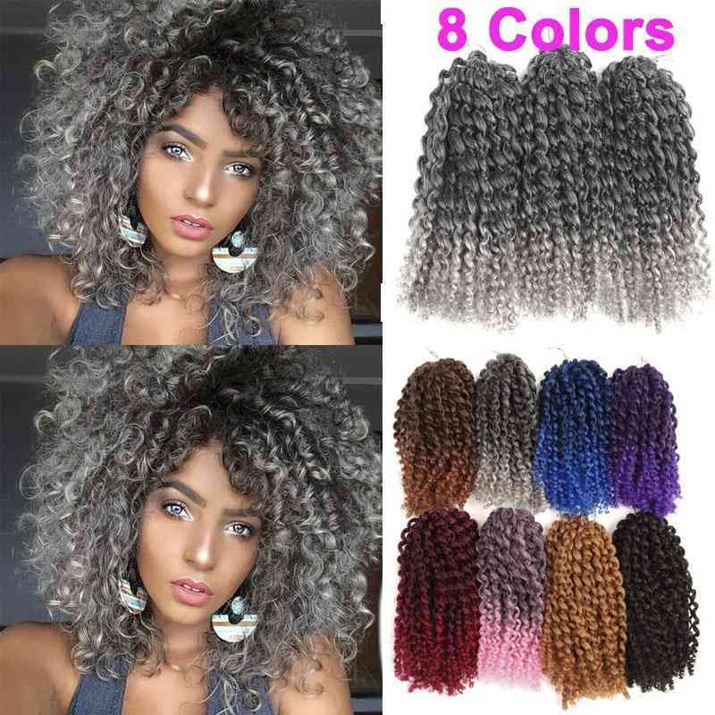 Jual 1 Piece Marlybob Curly Crochet Braiding Hair Synthetic Braiding
