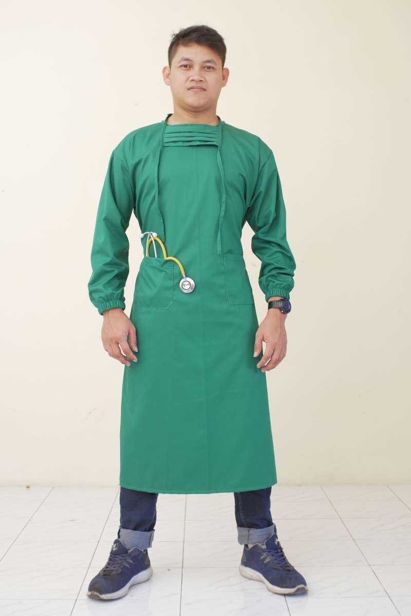 Promo Surgical Gown American Drill/ Jubah Operasi / Seragam Medis OKA