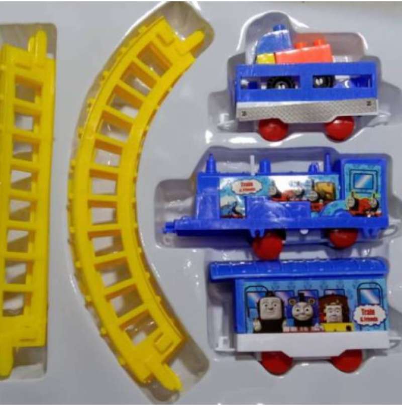 Jual Train play set gauge electric train set main kereta api thomas lengkap dengan gebong dan
