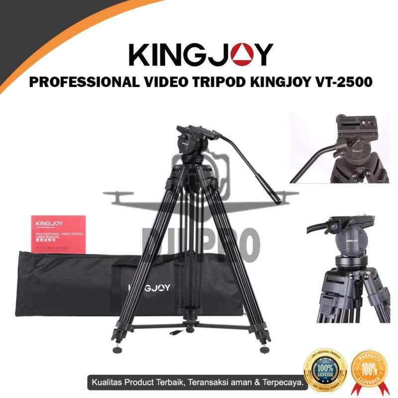Jual TRIPOD KINGJOY VT2500 L VT 2500 TRIPOT VIDEO PROFESIONAL HANDYCAM ...